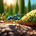 Ants in forest, AI-Generatet