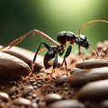 Ants in forest, AI-Generatet