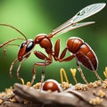 Ants in forest, AI-Generatet