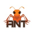 Ants logo for business or animal object, vector illustration