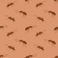 Ants seamless pattern