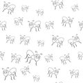 Ants seamless pattern