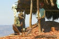 Hard working poor malagasy man - poverty Royalty Free Stock Photo