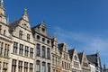 Facades of Antwerp, old historical buildings in the centre of the city.