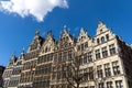 Facades of Antwerp, old historical buildings in the centre of the city.