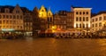 ANTWERP, BELGIUM - APRIL 6, 2008: Tourists eating at cafes in fr