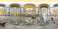 360 degrees panorama of main train station. Equirectangular projection environment map.