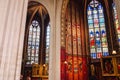 Antwerp, Belgium interior arches and vaulted ceiling of the Cathedral of our lady