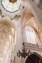 Antwerp, Belgium interior arches and vaulted ceiling of the Cathedral of our lady