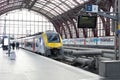 Antwerp, Belgium - January 28, 2023: Antwerp Central Station With trains waiting to depart