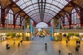 Antwerp, Belgium, January 25th, 2024, Bustling Central Hall of Antwerp Railway Station