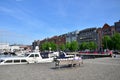 Antwerp, Belgium - May 10, 2015: Yachts moored in the Willem Dock in Antwerp. Royalty Free Stock Photo