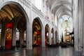 ANTWERP, BELGIUM - October 2, 2019: Interiors, paintings and details of Notre dame d`Anvers cathedral in Antwerp, Flemish region