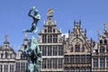 Antwerp - Belgium - Statue of Silvius Brabo Royalty Free Stock Photo