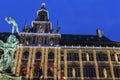 Antwerp City Hall with statue of Silvius Brabo in Belgium Royalty Free Stock Photo