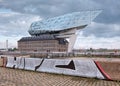 Remarkable Port House Antwerp at twilight