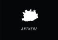 Antwerp outline map Belgium province region