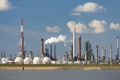 Antwerp Port Refinery And Gas Storage Tanks Royalty Free Stock Photo