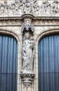 Madonna statue at entrance to cathedral, Antwerpen, Belgium