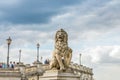 lion figure on the embankment