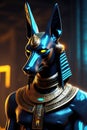 Egyptian Anubis. Fantasy character of Egypt, highly detailed AI generated Royalty Free Stock Photo