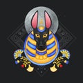 Anubis Egyptian God Composition