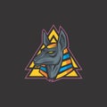 Anubis flat design Royalty Free Stock Photo