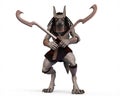 Anubis, the Egyptian God of Dead, 3D Illustration Royalty Free Stock Photo