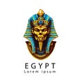 anubis god of egypt skull face head logo