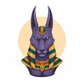 Anubis God Egyptian Mythology mascot character illustration vector Royalty Free Stock Photo
