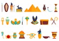 Anubis icons set cartoon vector. God ancient