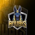 Anubis mascot gaming logo design vector Royalty Free Stock Photo