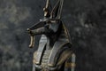 Anubis metallic statue. Generate ai Royalty Free Stock Photo