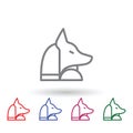 Anubis multi color icon. Simple thin line, outline of mythology icons for ui and ux, website or mobile application