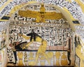 Anubis performing the opening of the mouth ritual on the Mummy of Nebenmaat in TT219 at Deir el-Medina.