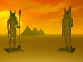 Anubis of the Pyramids Royalty Free Stock Photo