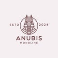 Anubis Vector Logo Design illustration Royalty Free Stock Photo