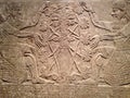 Anunnaki and Tree of Life - Relief Panel at Metropolitan Museum of Art in Manhattan, New York, NY. Royalty Free Stock Photo