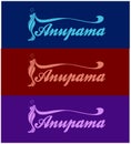 Anupama sarees senter logo with Women figure