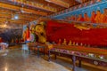 Anuradhapura, Sri Lanka, February 9, 2022: Buddha at Isurumuniya