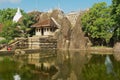 Entrance to the Isurumuniya rock temple in Anuradhapura, Sri Lanka. Royalty Free Stock Photo