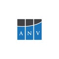 ANV letter logo design on black background. ANV creative initials letter logo concept. ANV letter design