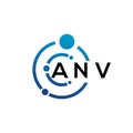 ANV letter logo design on black background. ANV creative initials letter logo concept. ANV letter design