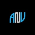 ANV letter logo design on black background.ANV creative initials letter logo concept.ANV letter design