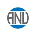 ANV letter logo design on white background. ANV creative initials circle logo concept.