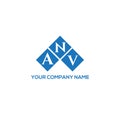 ANV letter logo design on WHITE background. ANV creative initials letter logo concept.