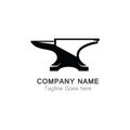 Anvil blacksmith vector logo design template on white Backgound