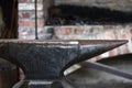 Anvil in historical forge Royalty Free Stock Photo