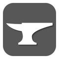 The anvil icon. Smith and forge, blacksmith symbol. Flat Royalty Free Stock Photo