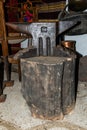 Anvil Inside A Blacksmith Workshop. 80 kg large weight